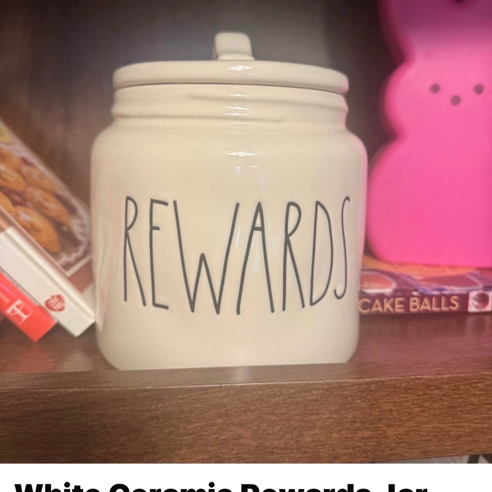 White Ceramic Rewards Jar